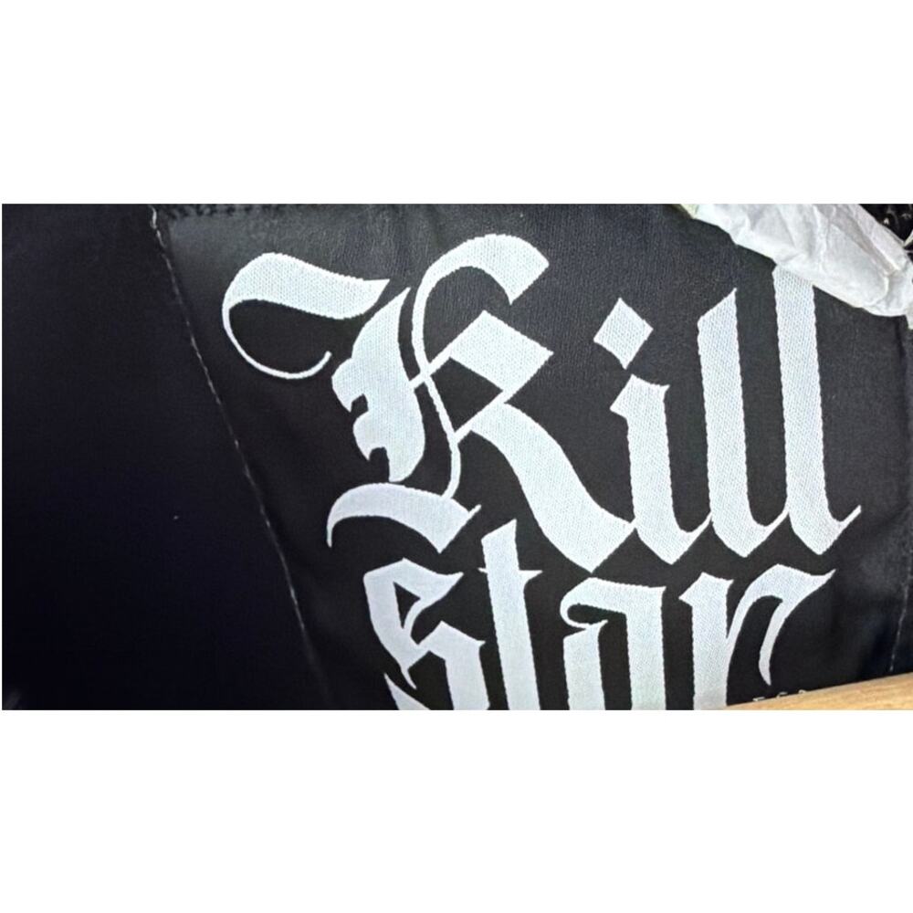 Killstar Almost Mayhem Faux Fur Trimmed Coat Black Size XL New with tags - Picture 5 of 5